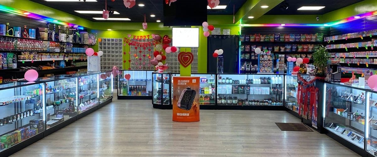 Display of products inside Elite Vapor