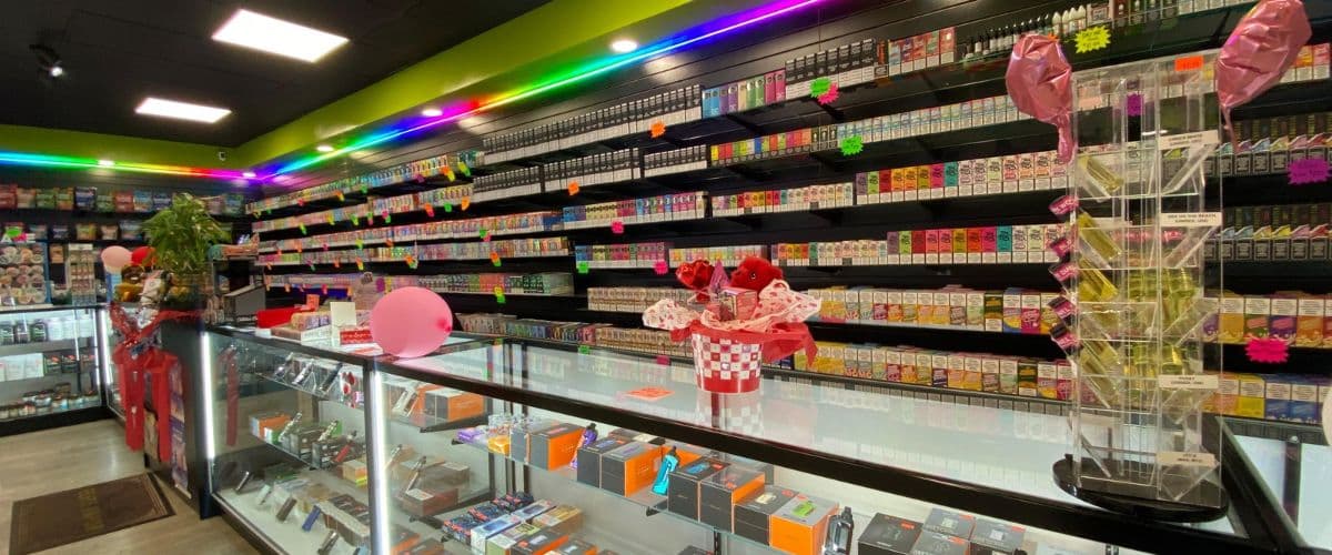 Another view of products inside Elite Vapor